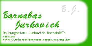 barnabas jurkovich business card